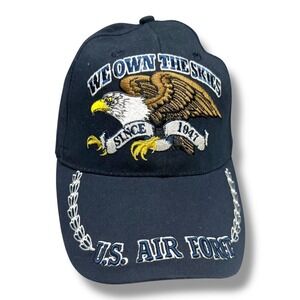 U.S. Air Force We Own The Skies Hat Embroidered Eagle Navy Cap OSFM